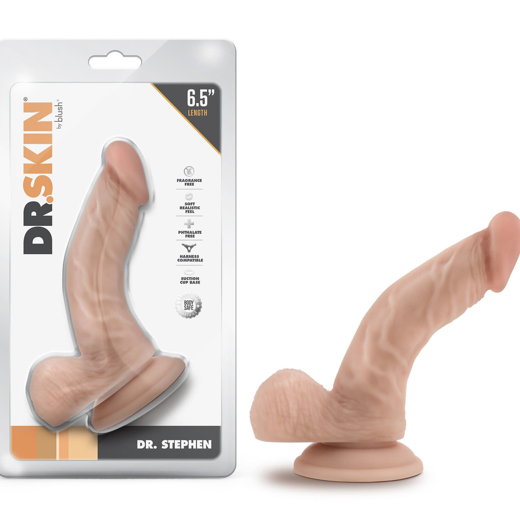 Blush Novelties Dr. Skin - Dr. Stephen - 6.5 Inch Dildo With Balls