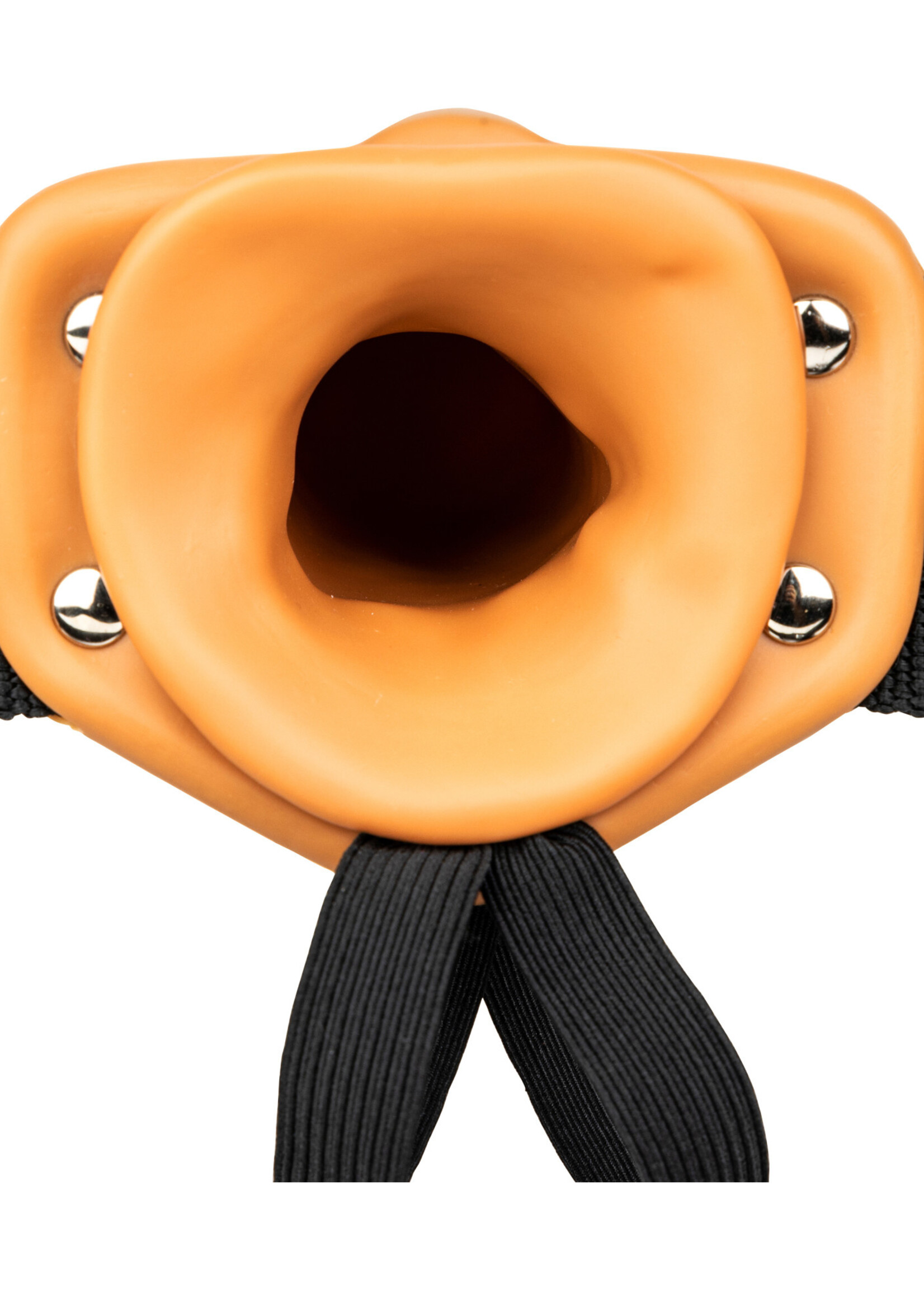 Shots RealRock Hollow Strap-on Without Balls 6 Inch - Tan