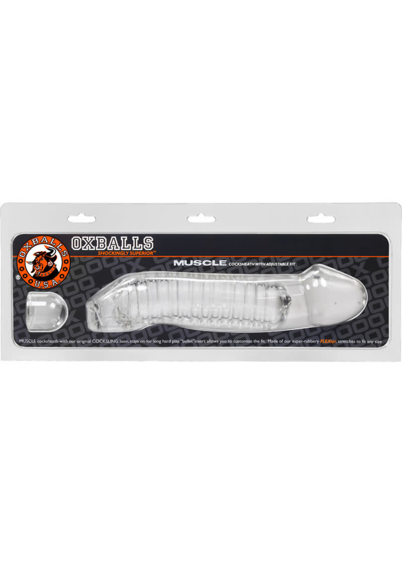 Oxballs Muscle Smooth Cocksheath Atomic Jock - Clear