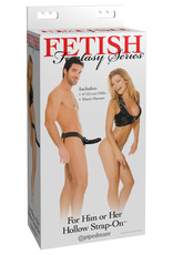 Pipedream Fetish Fantasy Series for Him or Her Hollow Strap-on - Black