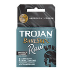 Trojan Condoms Trojan Bareskin Raw Lubricated Latex Condoms 3-Pack