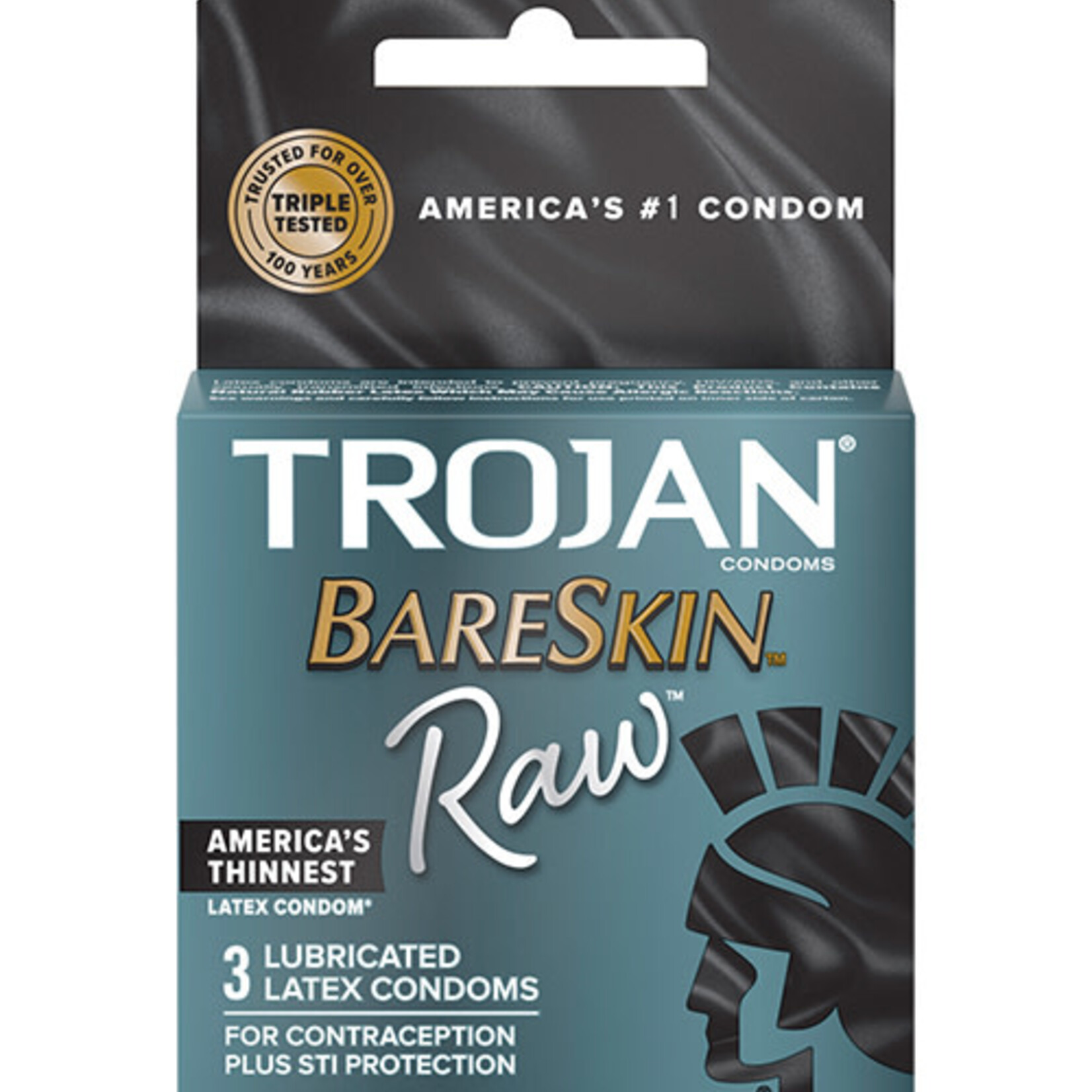 Trojan Condoms Trojan Bareskin Raw Lubricated Latex Condoms 3-Pack