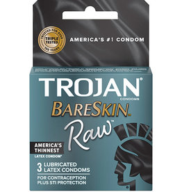 Trojan Condoms Trojan Bareskin Raw Lubricated Latex Condoms 3-Pack