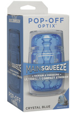 Doc Johnson Main Squeeze - Pop-Off - Optix - Crystal Blue