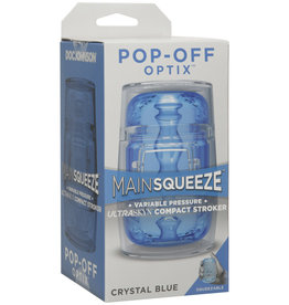 Doc Johnson Main Squeeze - Pop-Off - Optix - Crystal Blue
