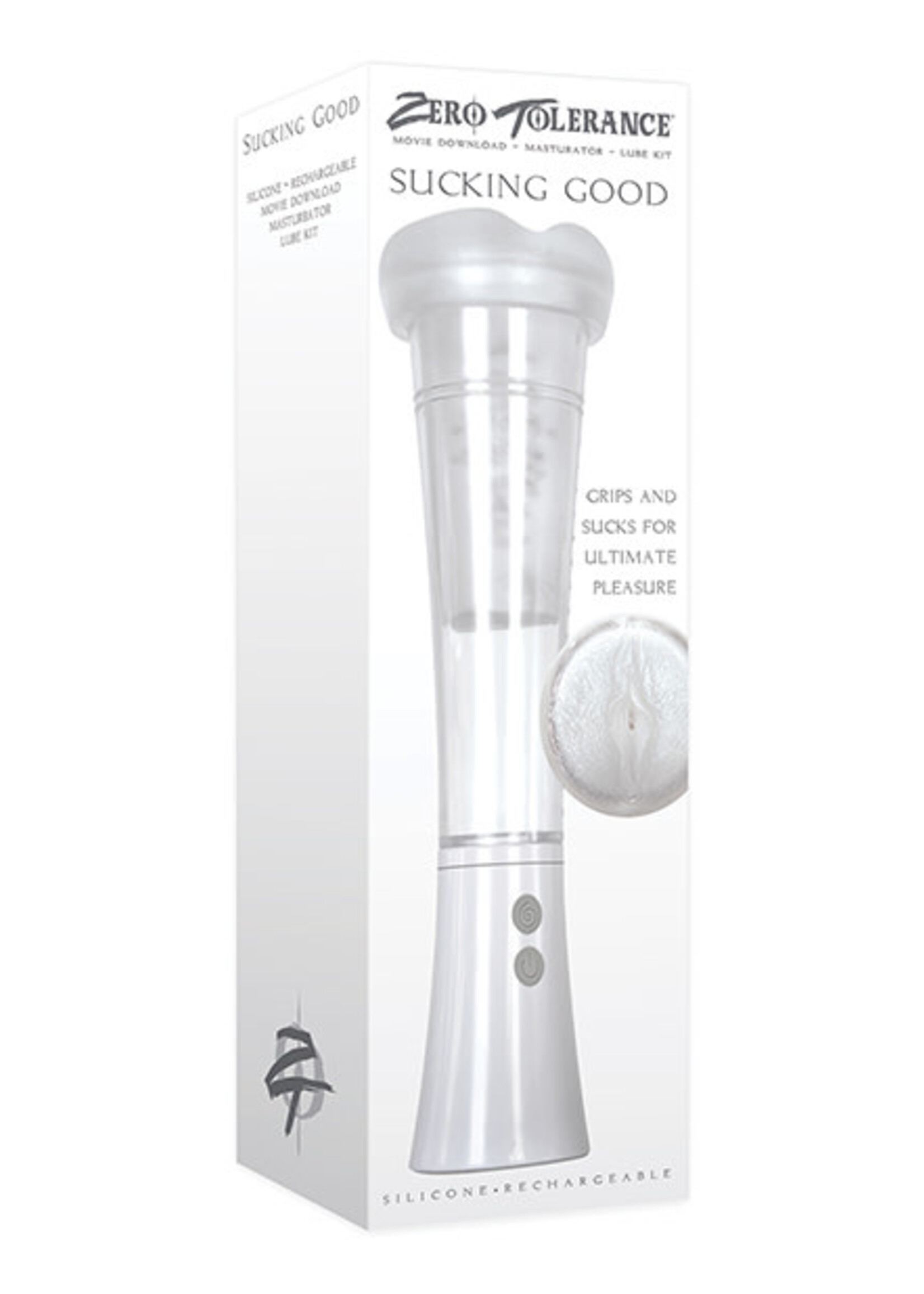 Zero Tolerance Zero Tolerance Sucking Good Rechargeable Vibrating Masturbator - Vanilla