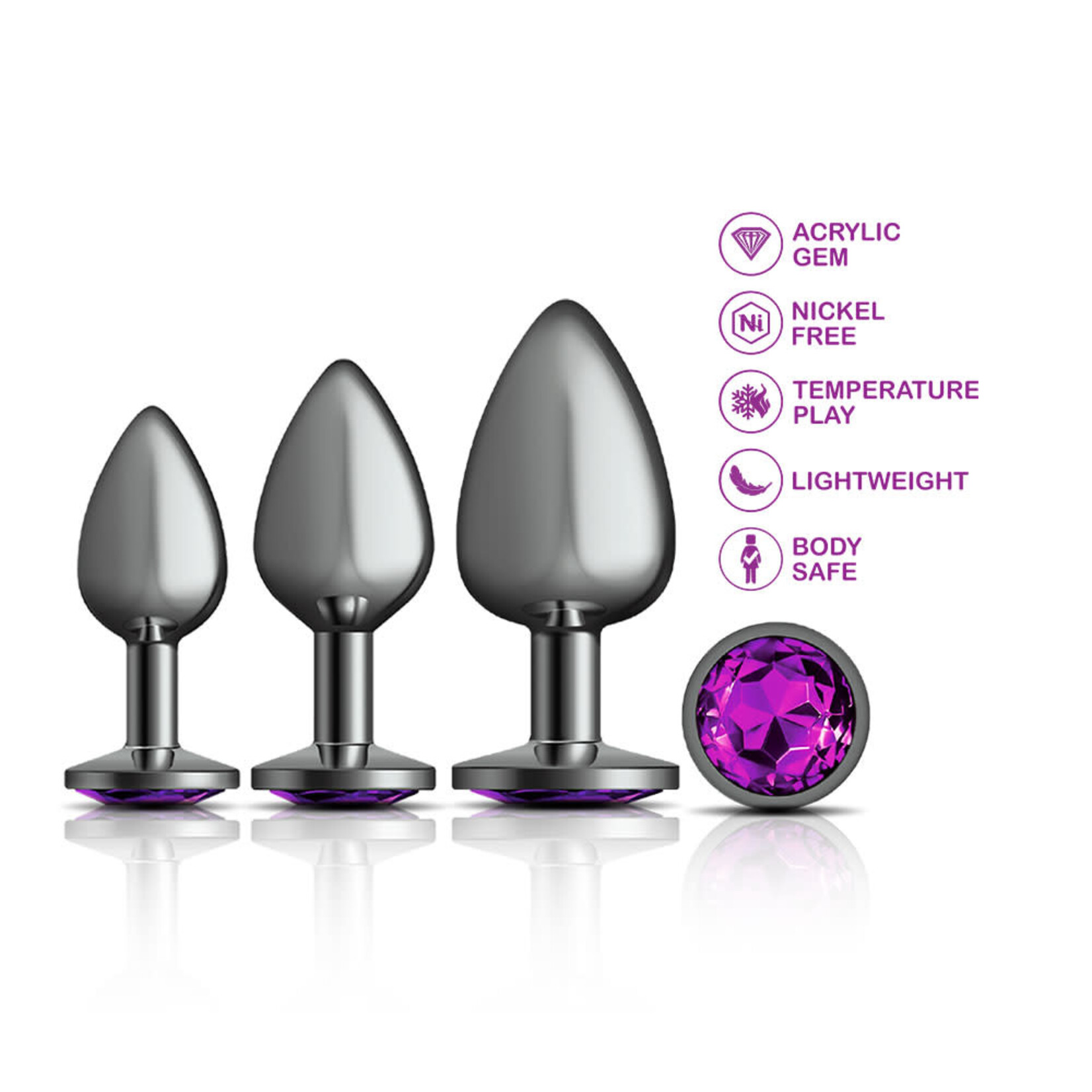 Viben Cheeky Charms  Metal Butt Plug Anal Trainer Kit