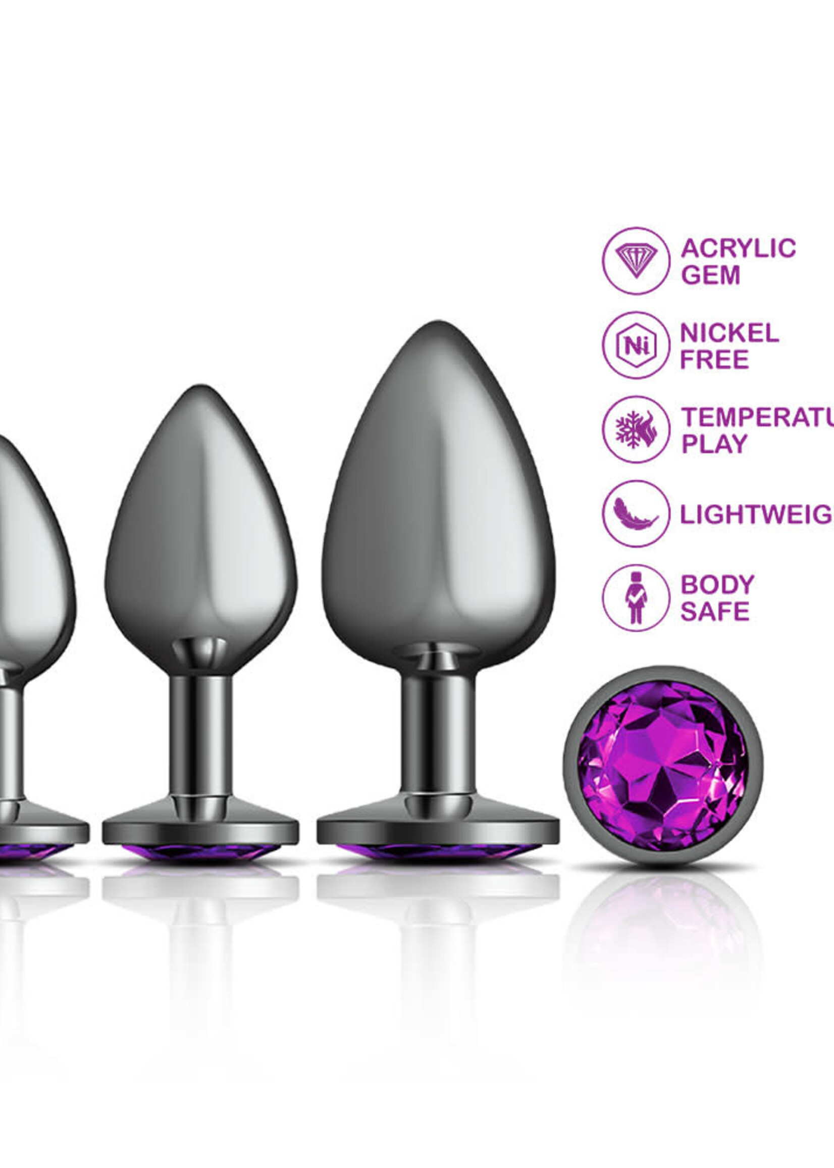Viben Cheeky Charms  Metal Butt Plug Anal Trainer Kit