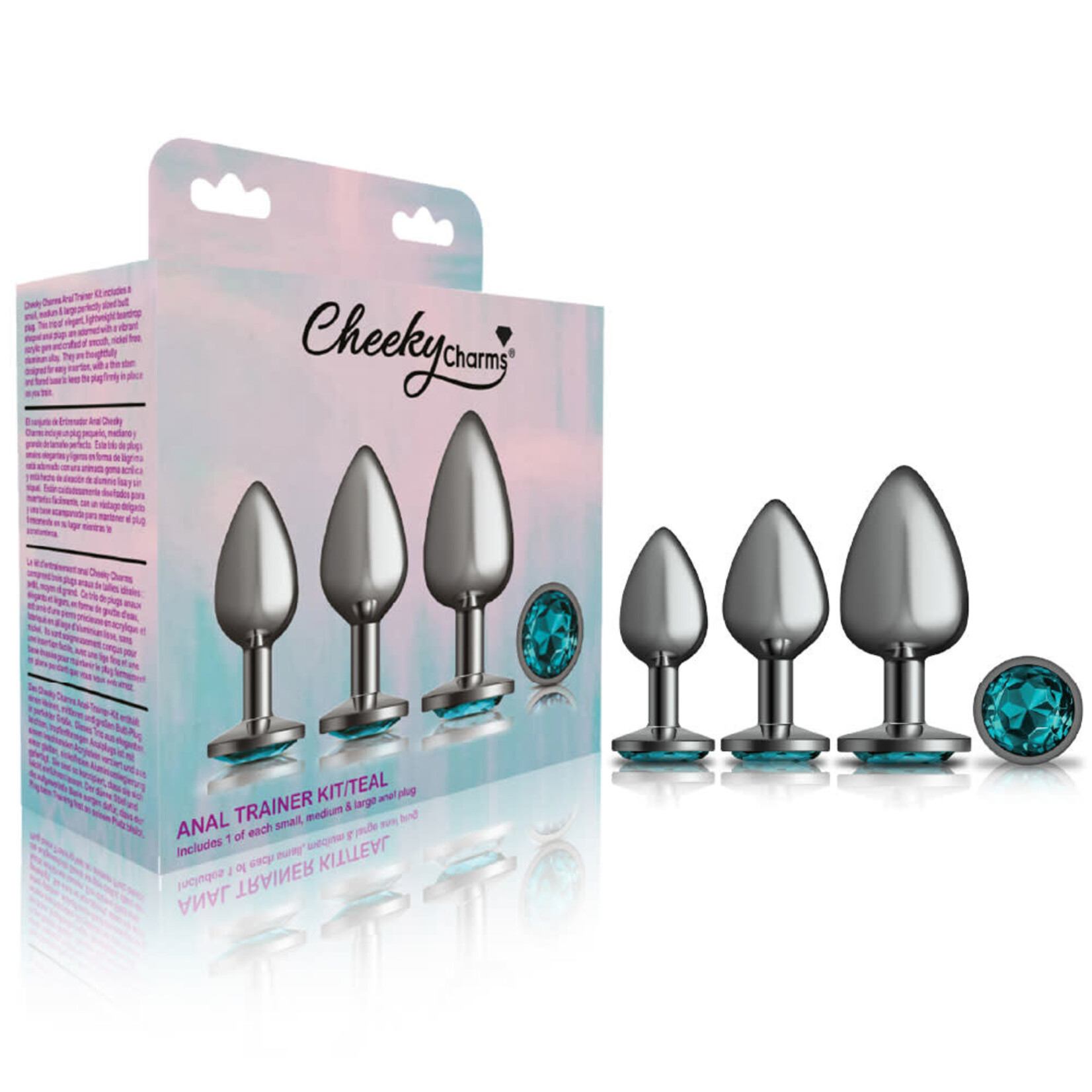 Viben Cheeky Charms  Metal Butt Plug Anal Trainer Kit