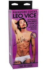 Doc Johnson Signature Cocks - Leo Vice - 7.5 Inch Cock With Removable Vac-U-Lock Suction Cup - Caramel
