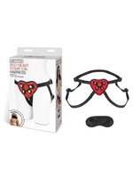 Lux Fetish Red Heart Strap-on Harness