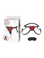 Lux Fetish Red Heart Strap-on Harness