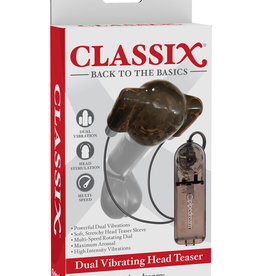 Pipedream Classix Dual Vibrating Head Teaser - Black/smoke