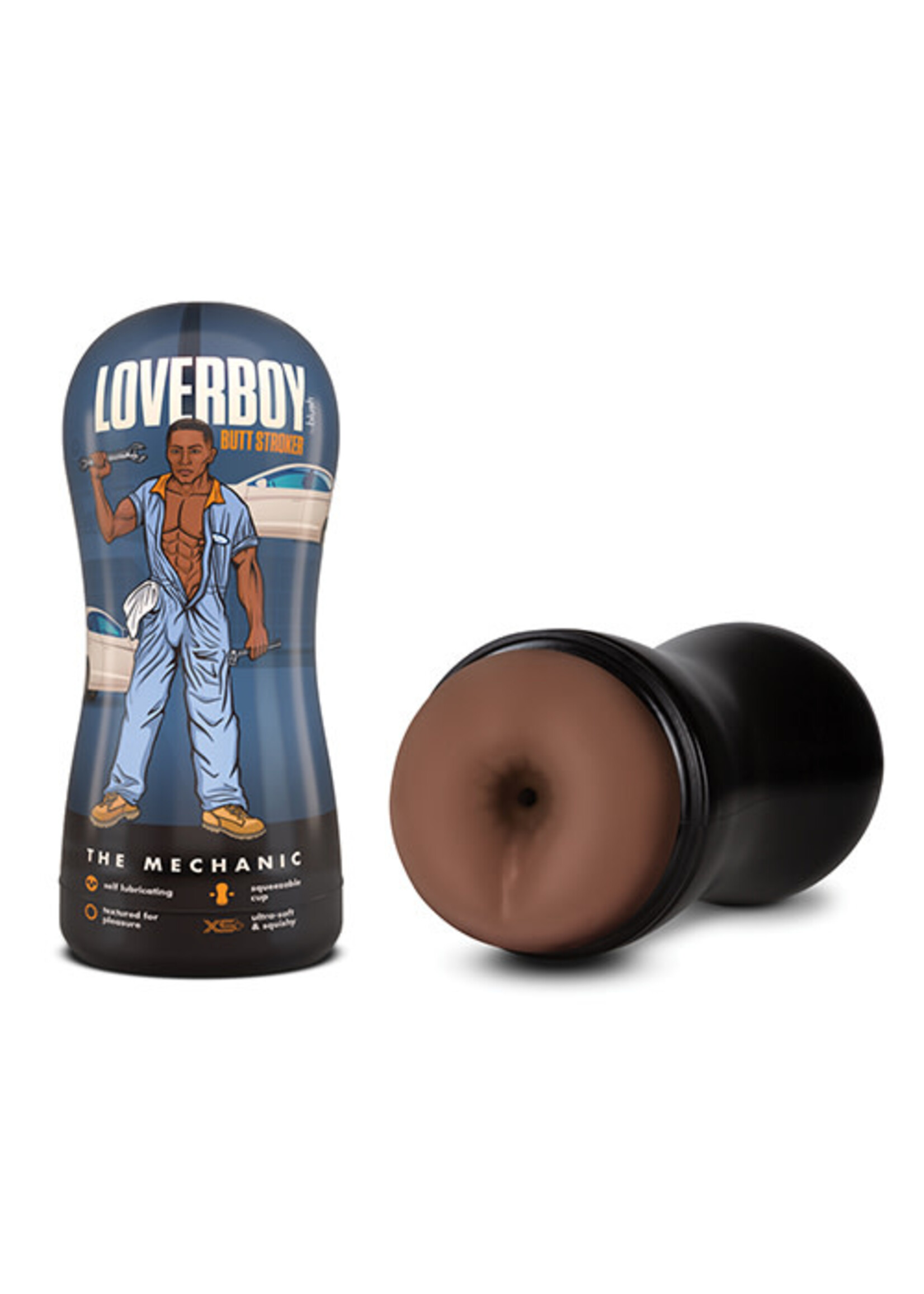 Blush Novelties Loverboy - the Mechanic - Self Lubricating Stroker - Brown