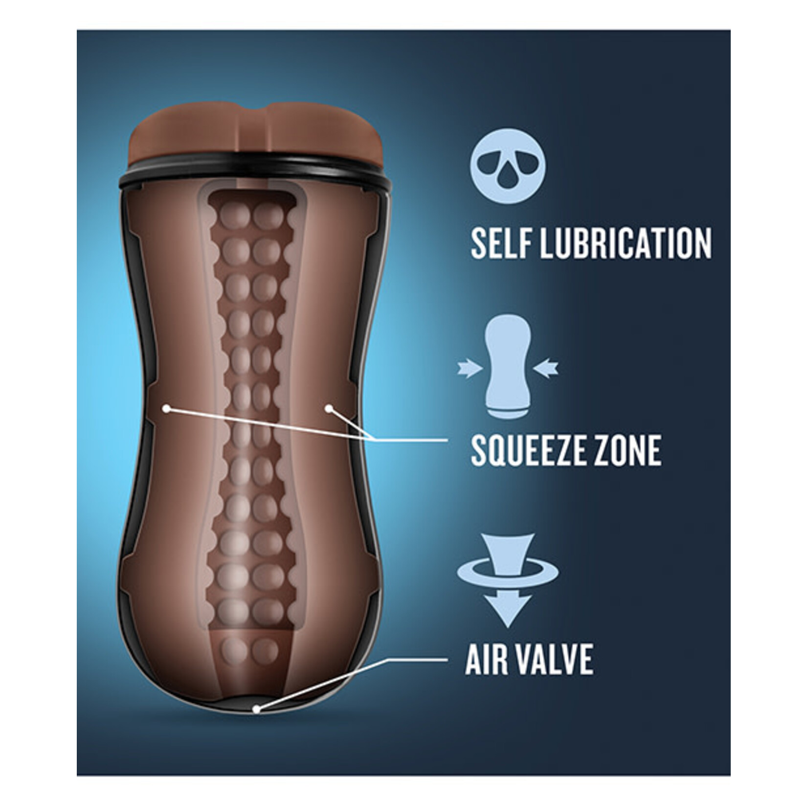 Blush Novelties Loverboy - the Mechanic - Self Lubricating Stroker - Brown