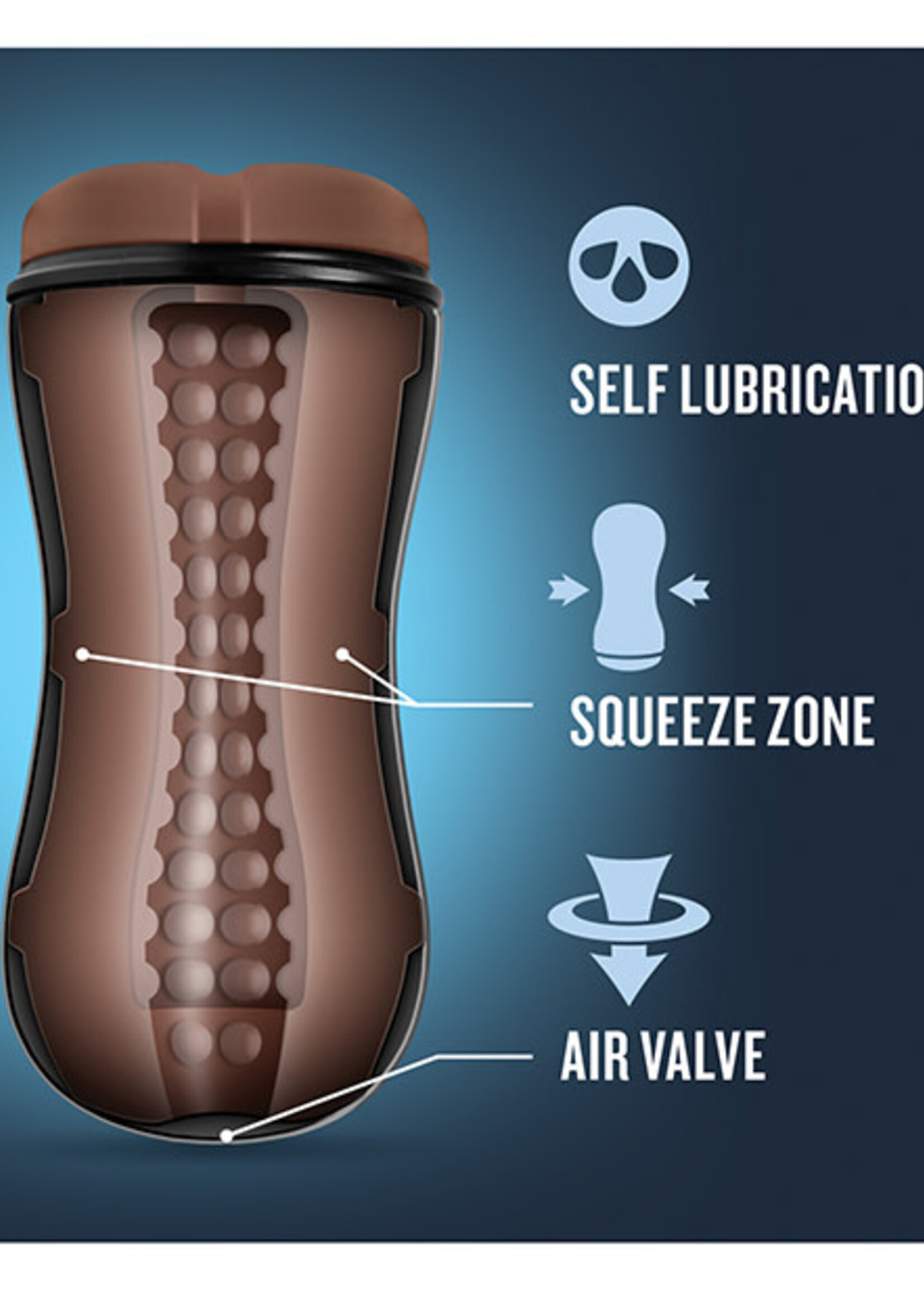 Blush Novelties Loverboy - the Mechanic - Self Lubricating Stroker - Brown