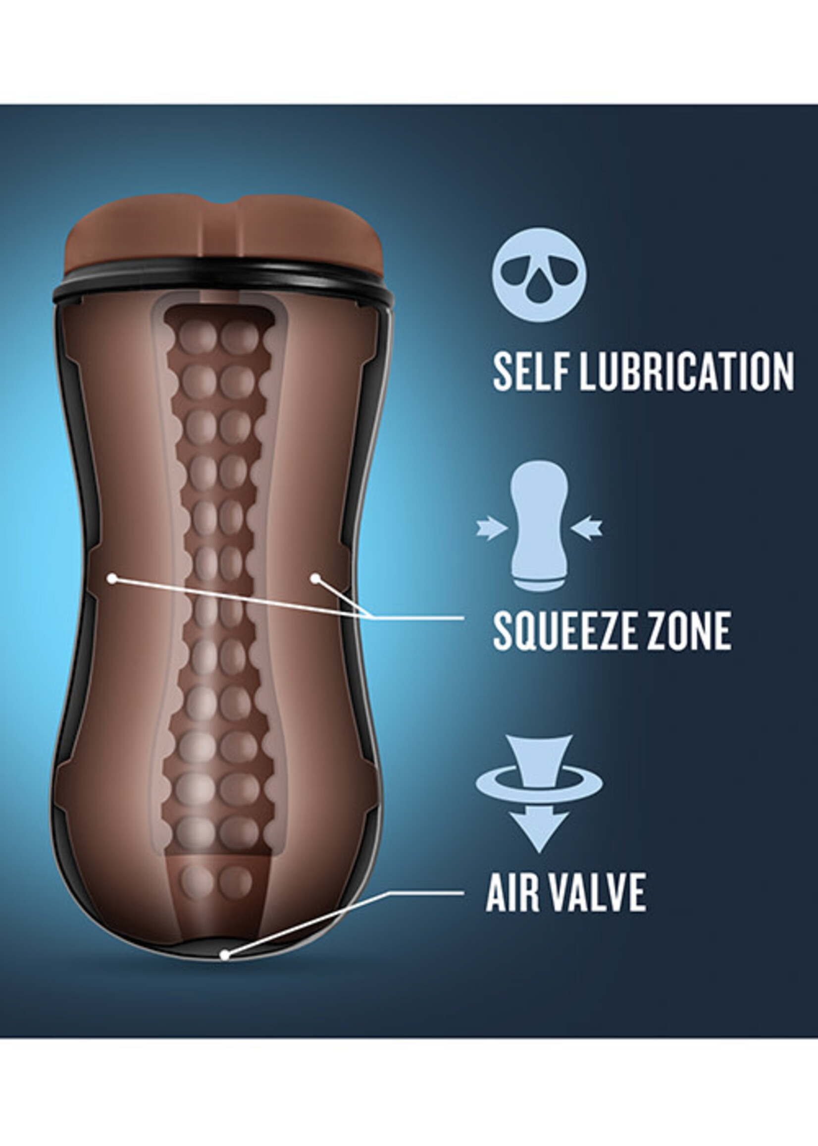 Blush Novelties Loverboy - the Mechanic - Self Lubricating Stroker - Brown