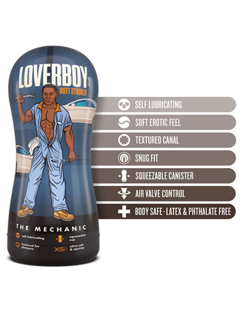 Blush Novelties Loverboy - the Mechanic - Self Lubricating Stroker - Brown