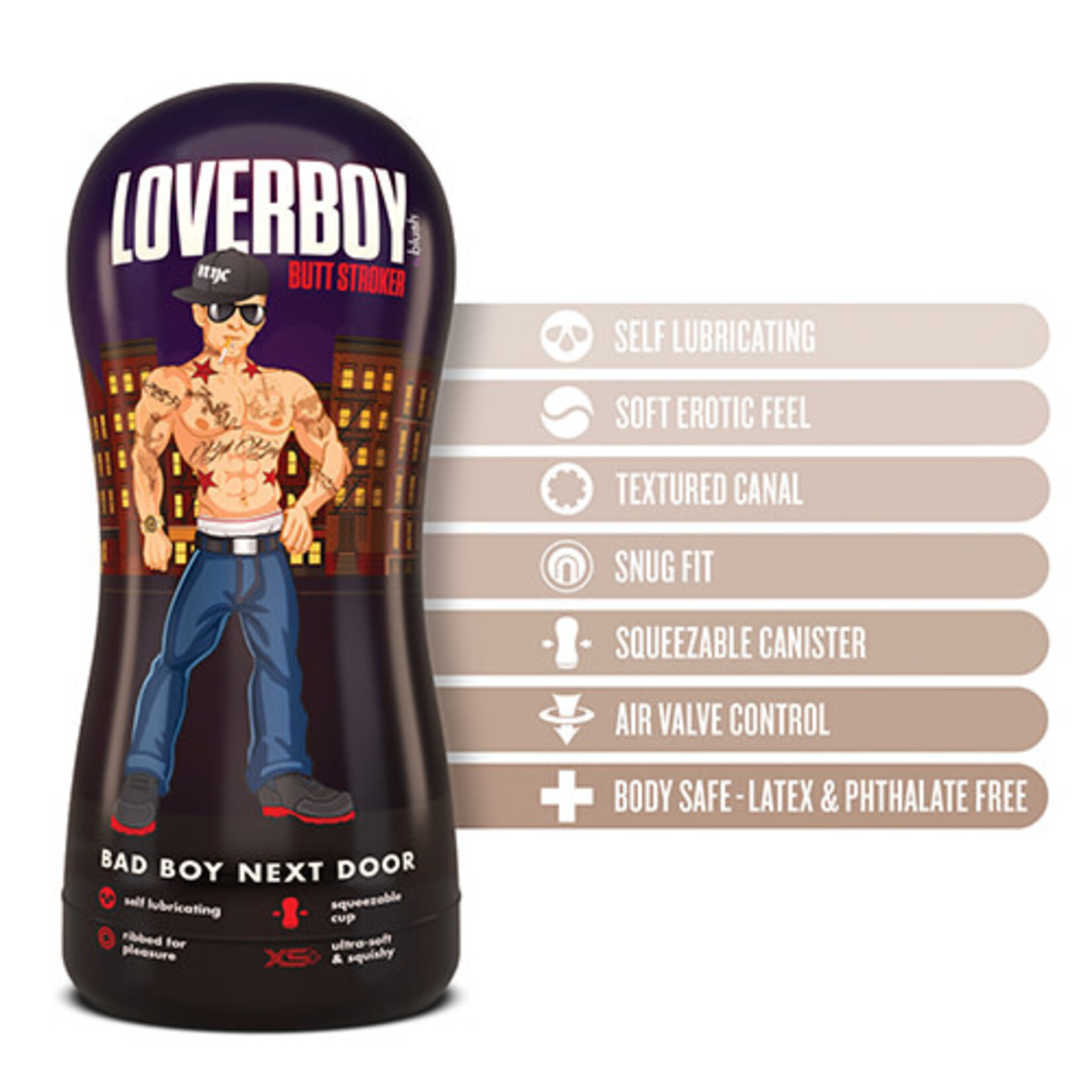 Blush Novelties Loverboy - Bad Boy Next Door - Self Lubricating Stroker - Beige