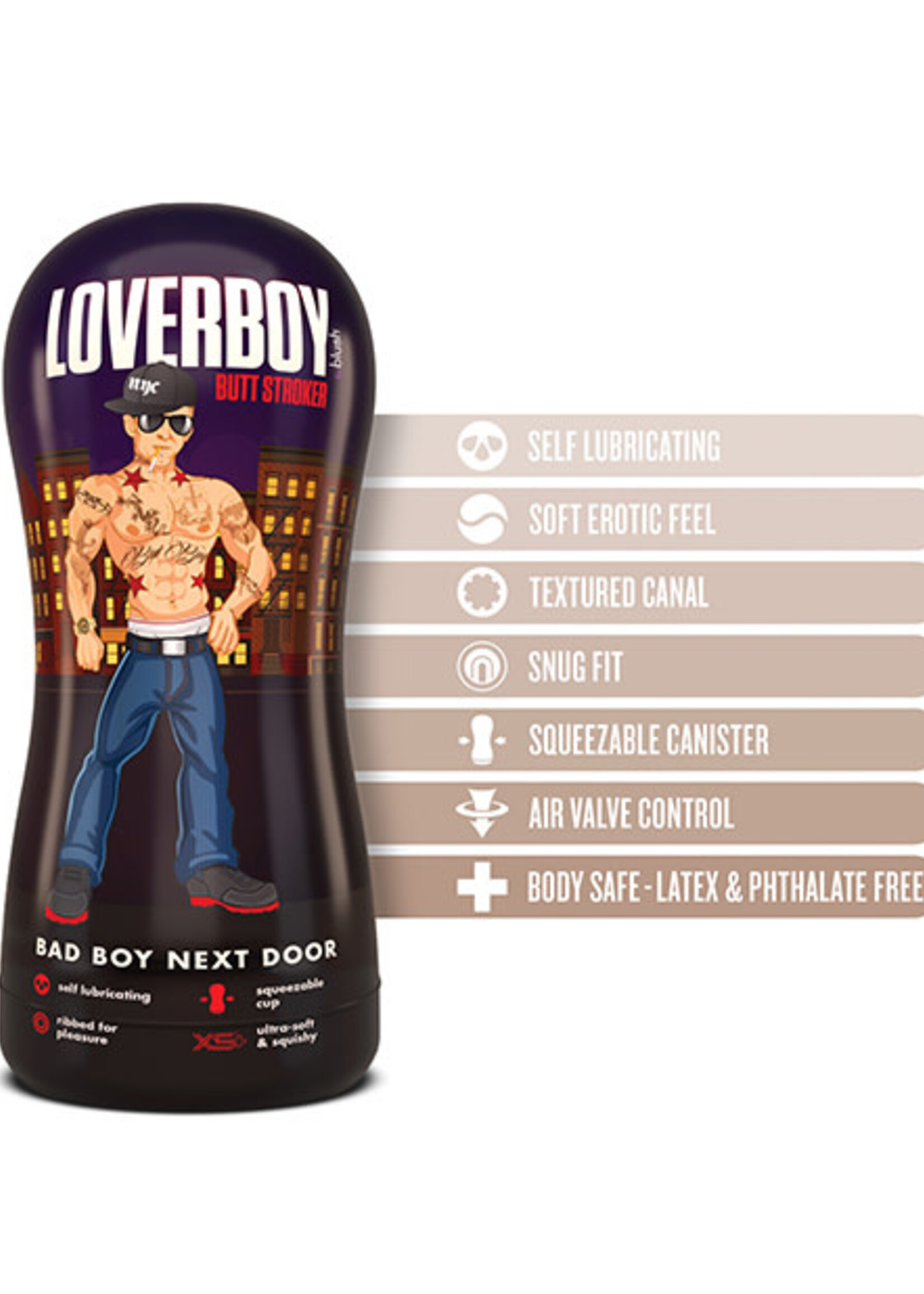 Blush Novelties Loverboy - Bad Boy Next Door - Self Lubricating Stroker - Beige