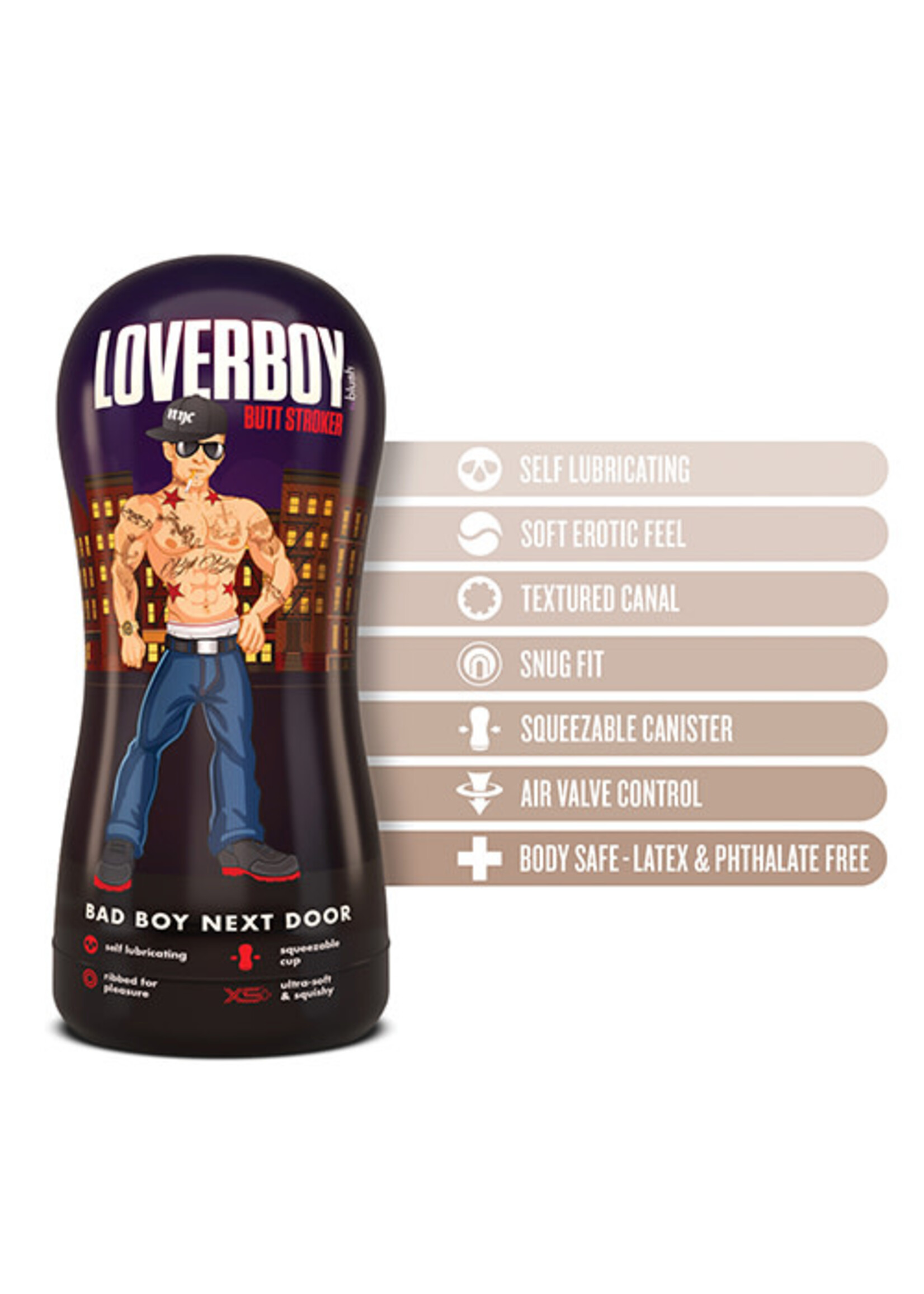 Blush Novelties Loverboy - Bad Boy Next Door - Self Lubricating Stroker - Beige