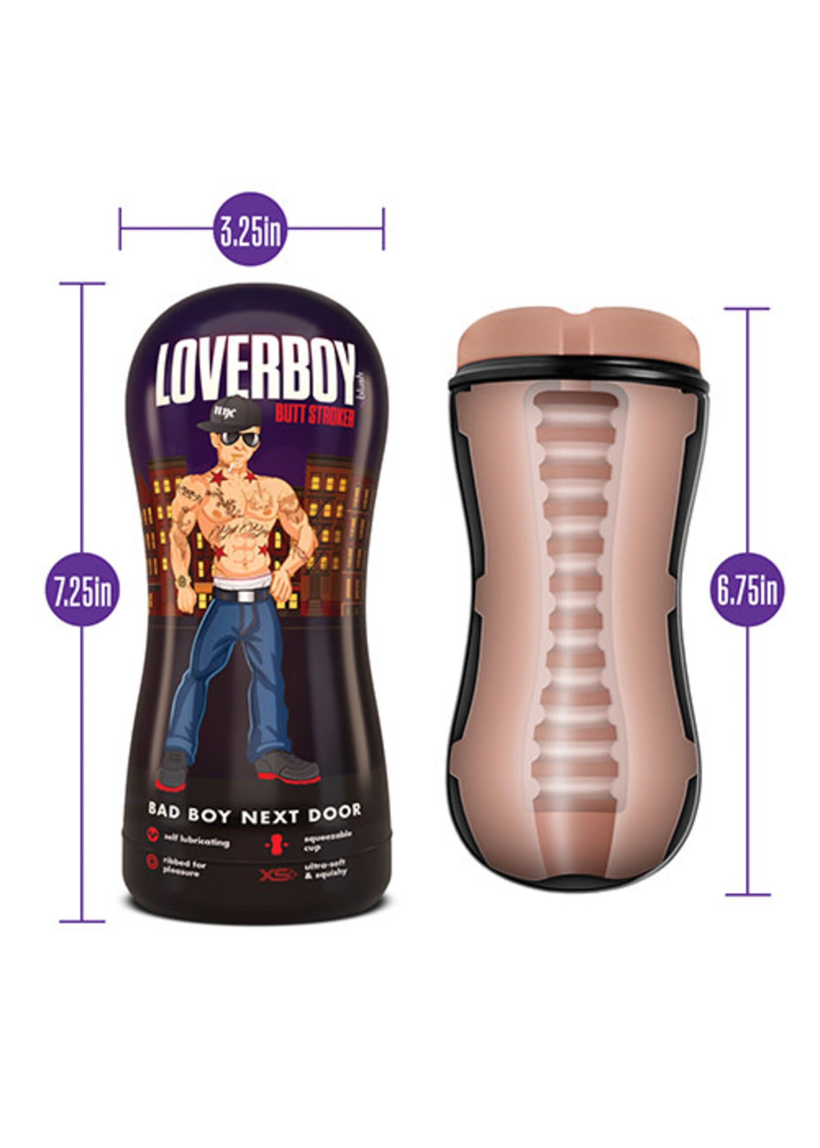 Blush Novelties Loverboy - Bad Boy Next Door - Self Lubricating Stroker - Beige