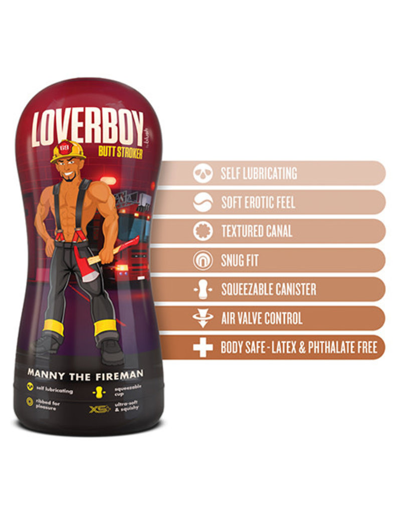 Blush Novelties Loverboy - Manny the Fireman - Self Lubricating Stroker - Tan