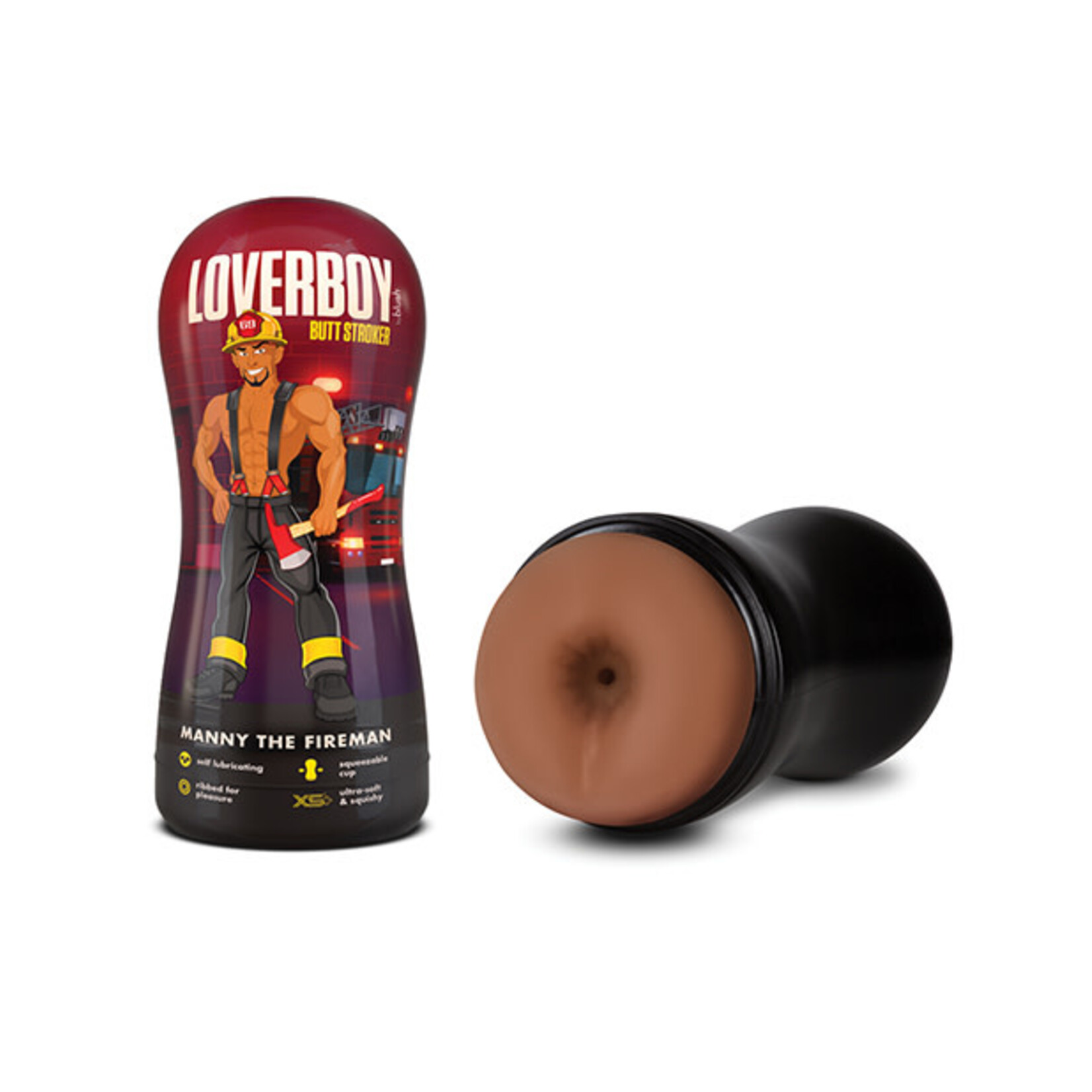 Blush Novelties Loverboy - Manny the Fireman - Self Lubricating Stroker - Tan