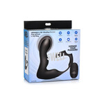 XR Brands Swell Swell Rechargeable Silicone Inflatable 10X Vibrating Prostate Plug with Cock & Ball Ring and Remote Control - Black