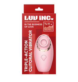 Luv Lab by FemmeFunn Luv Inc. Triple-Action Clitoral Vibrator - Light Pink