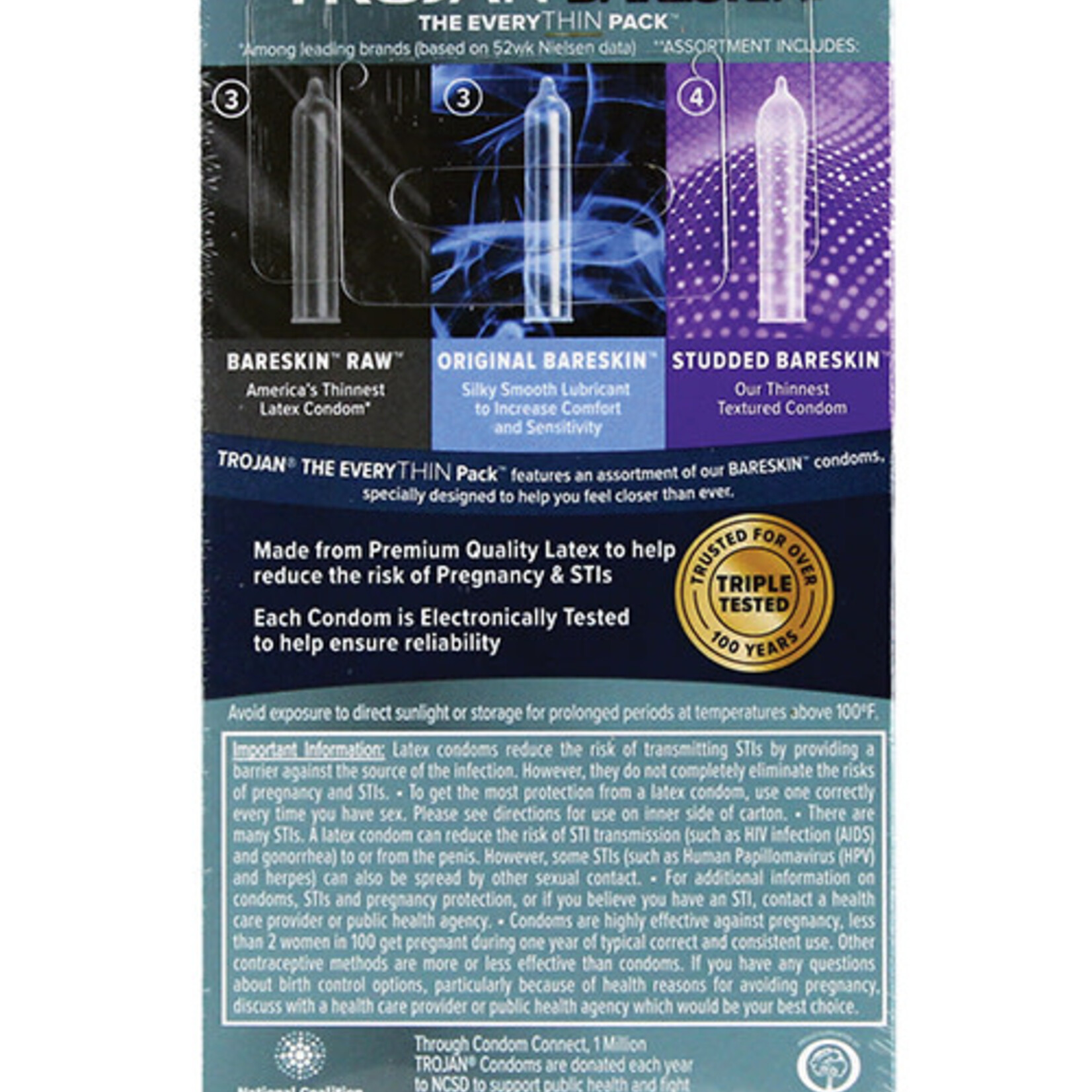 Trojan Condoms Trojan Bareskin EveryThin - 10 pk