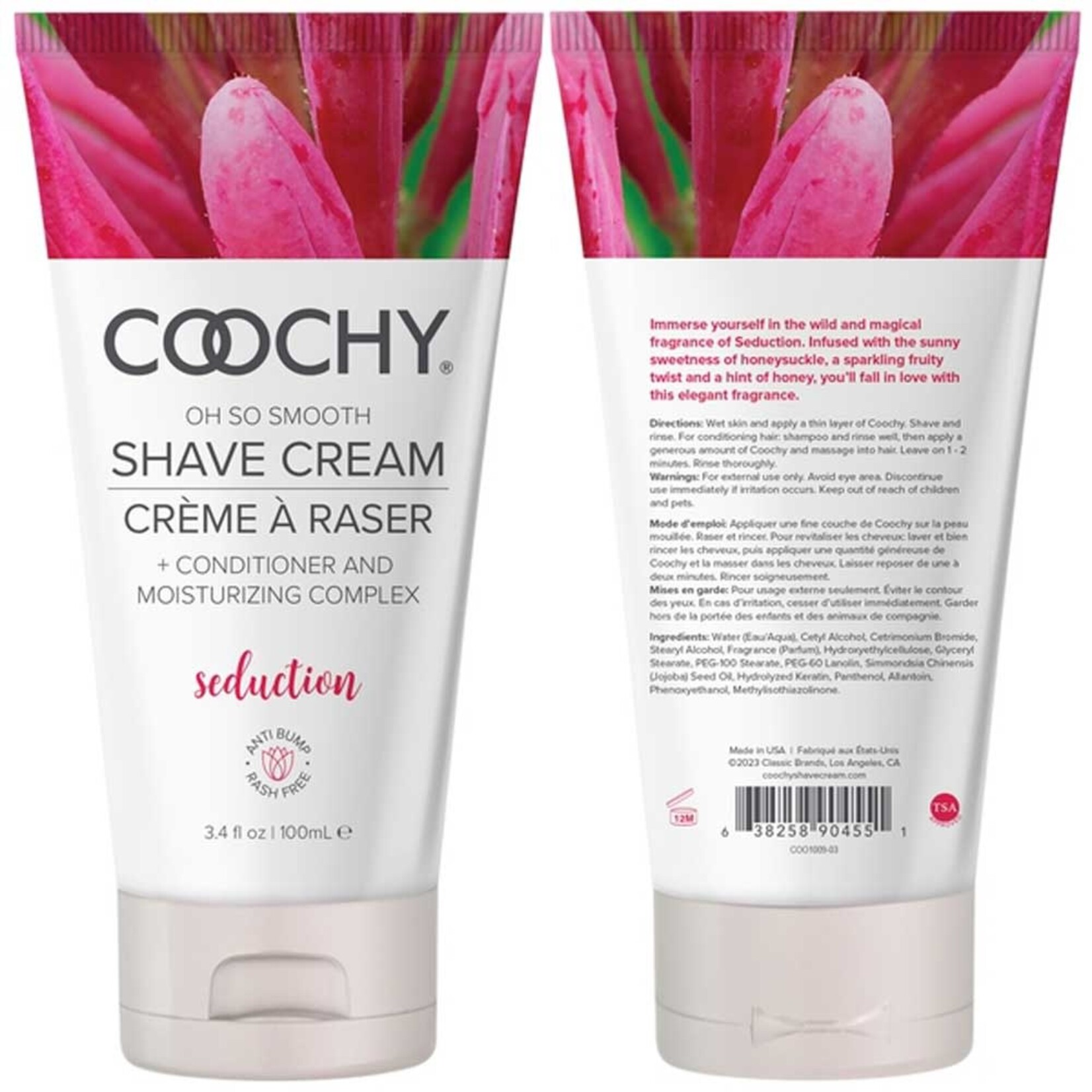 Classic Brands Coochy Shave Cream Seduction Honeysuckle/Citrus 3.4oz
