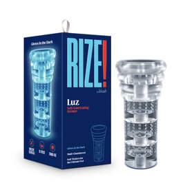 Blush Novelties Rize Luz Glow In The Dark Self-Lubricating Stroker Clear