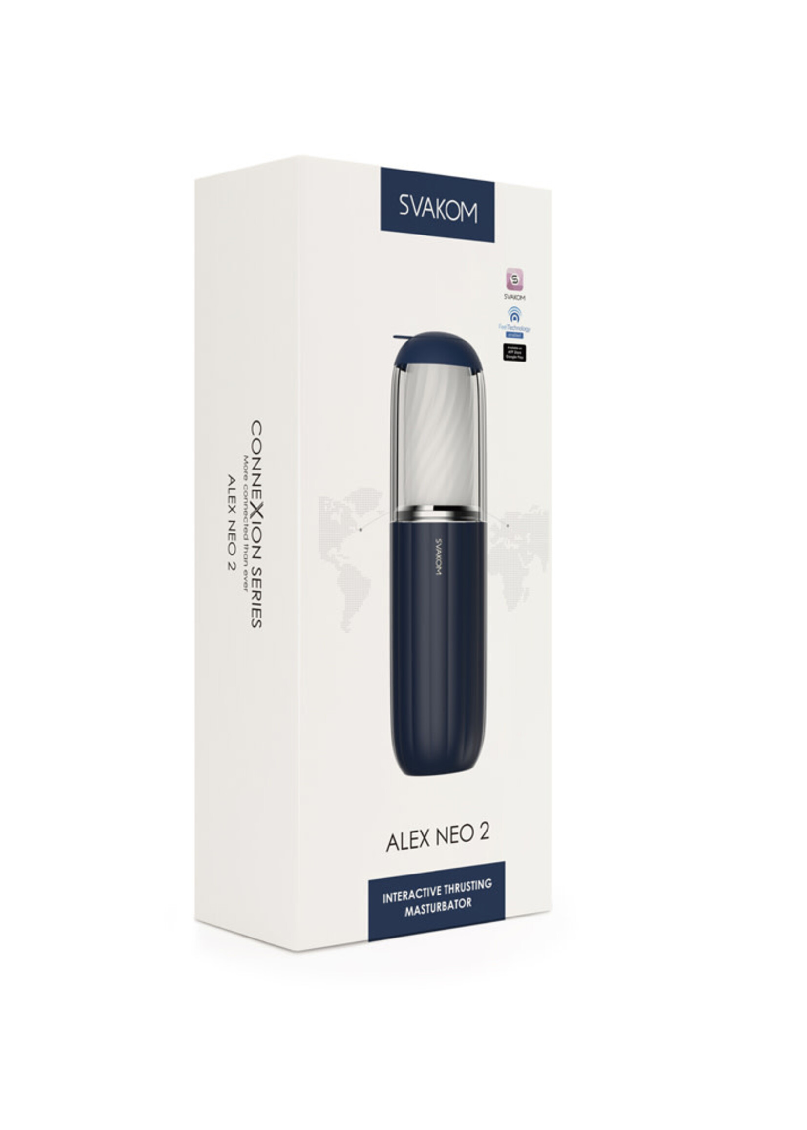 Svakom Svakom Alex Neo 2 Interactive Thrusting Rechargeable Masturbator - Black