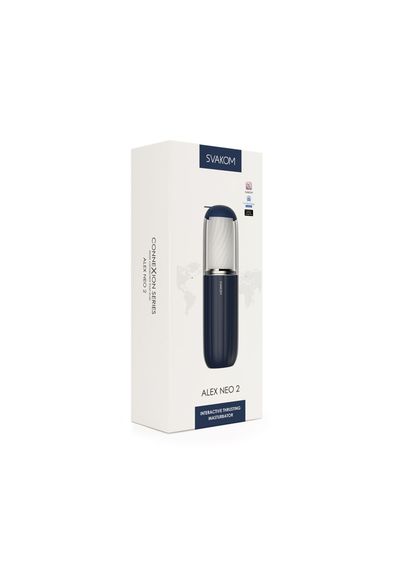 Svakom Svakom Alex Neo 2 Interactive Thrusting Rechargeable Masturbator - Black