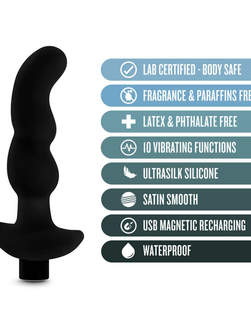 Blush Novelties Blush Anal Adventures Platinum Silicone Vibrating Prostate Massager 03 - Black