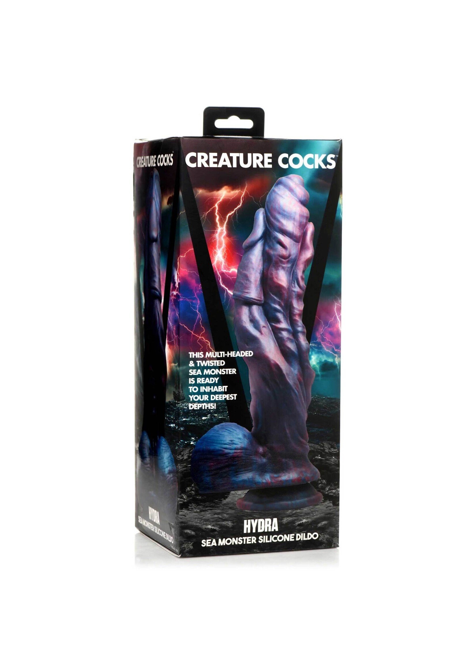 XR Brands Creature Cocks Creature Cocks Hydra Sea Monster Silicone Dildo - Blue/Purple/Red