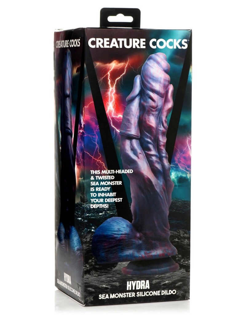 XR Brands Creature Cocks Creature Cocks Hydra Sea Monster Silicone Dildo - Blue/Purple/Red