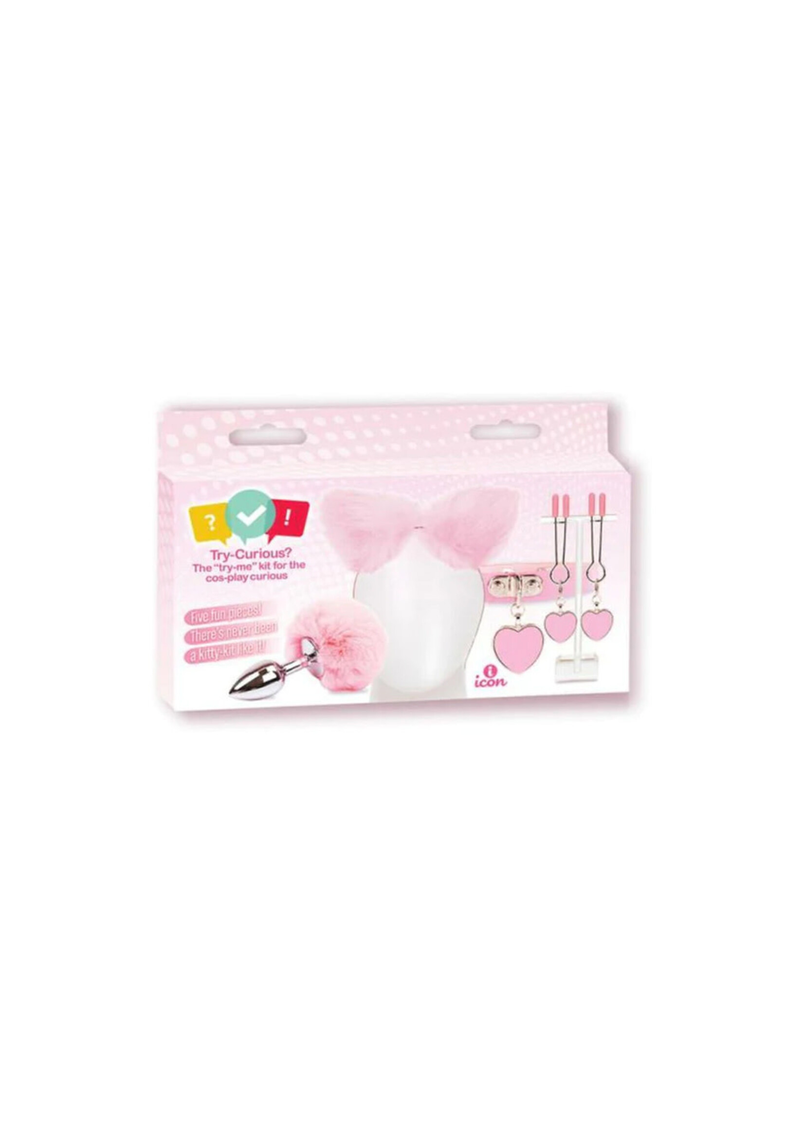 Icon Brands Try-Curious Kitty Set - Pink