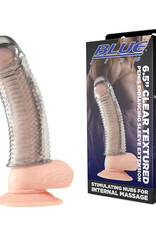 Blue Line Men Blue Line Clear Textured Penis Enhancing Sleeve Extension 6.5in - Clear