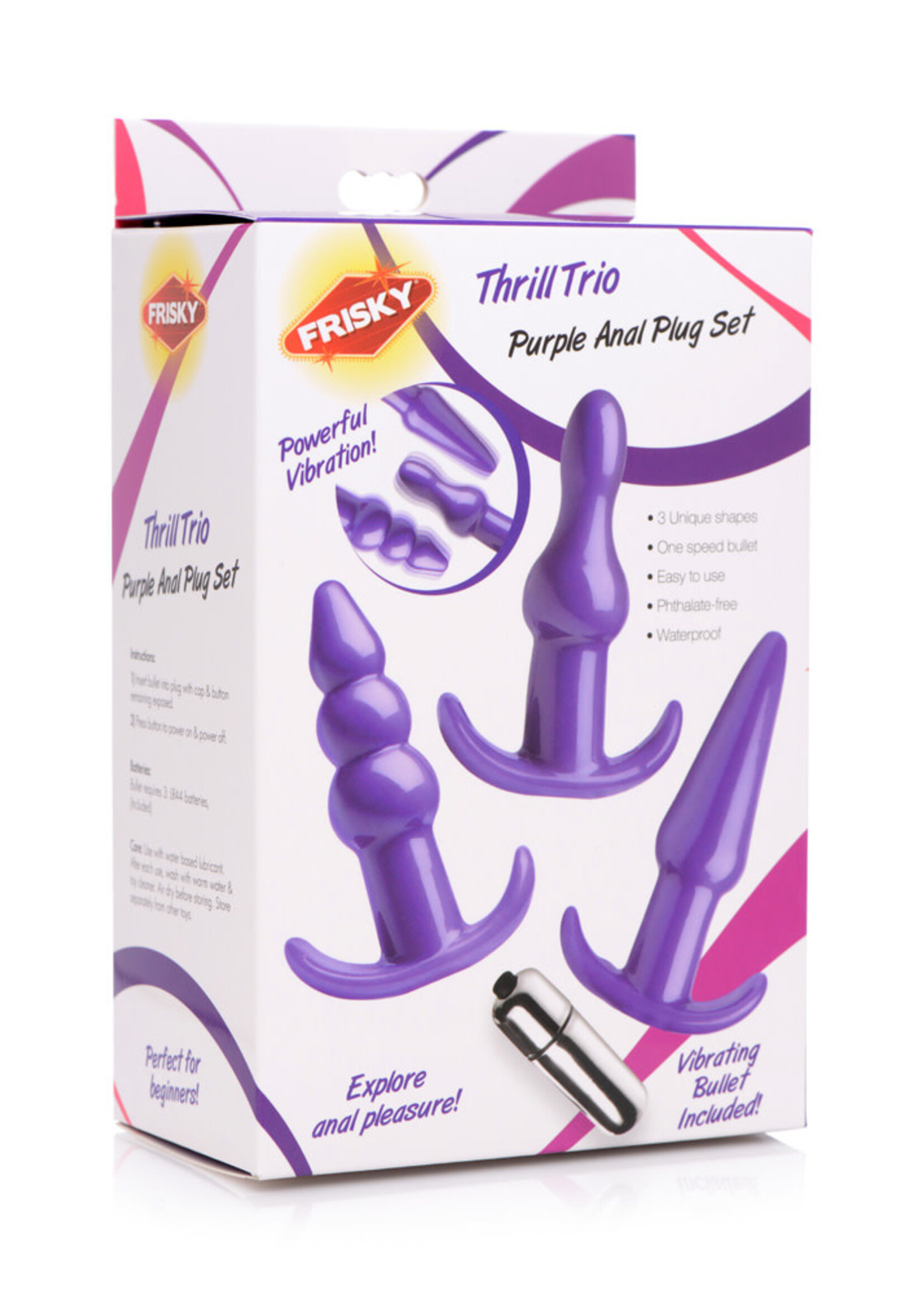 XR Brands Frisky Frisky Thrill Trio Anal Plug Set