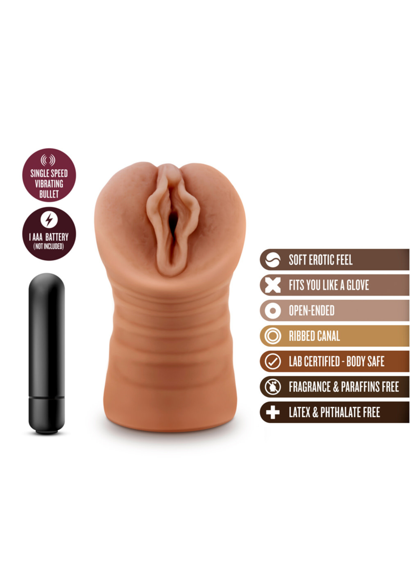 Blush Novelties Blush M for Men Sofia - Mocha Pussy Stroker