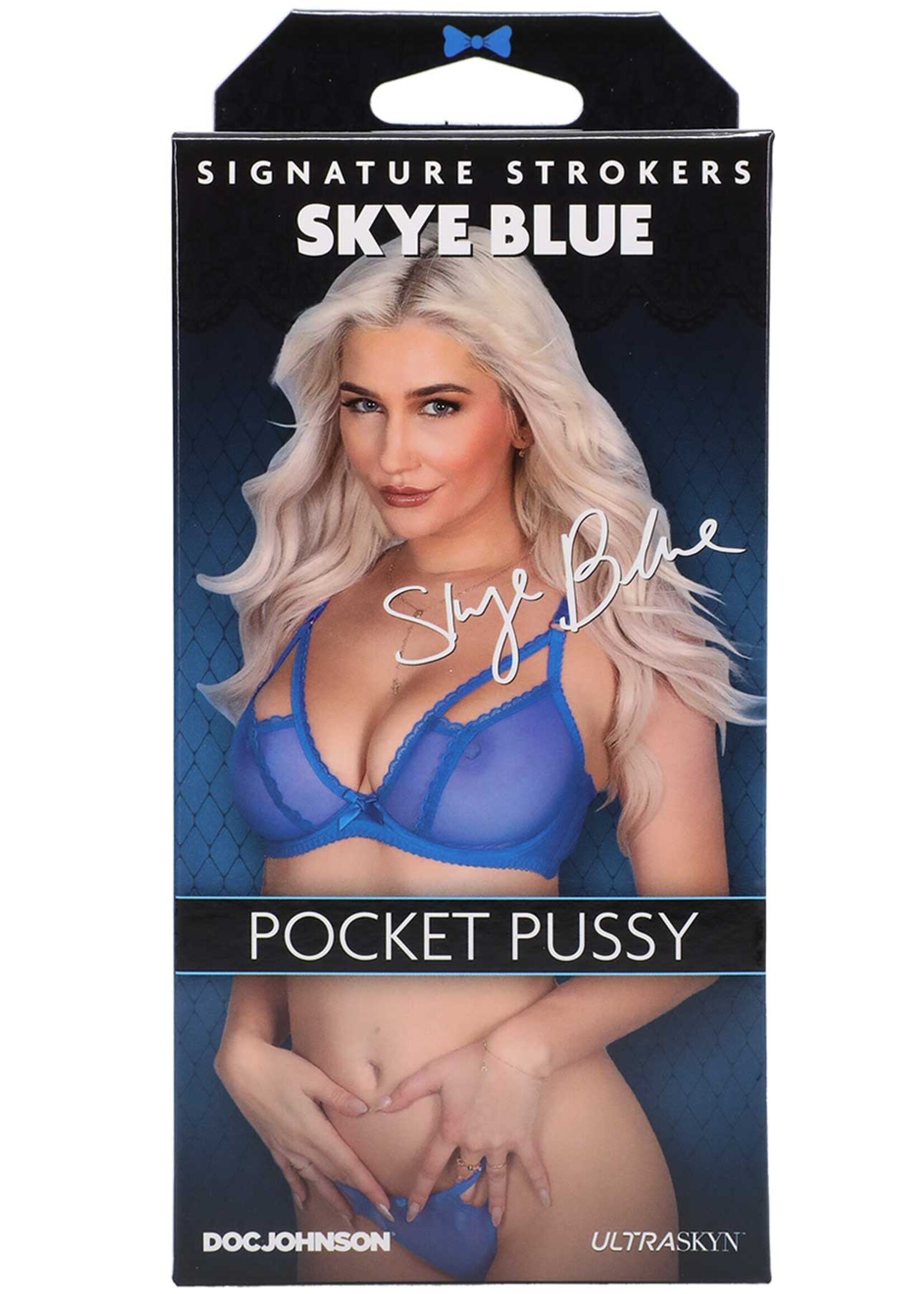 Doc Johnson Signature Strokers ULTRASKYN Pocket Pussy - Skye Blue