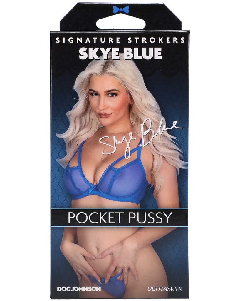 Doc Johnson Signature Strokers ULTRASKYN Pocket Pussy - Skye Blue