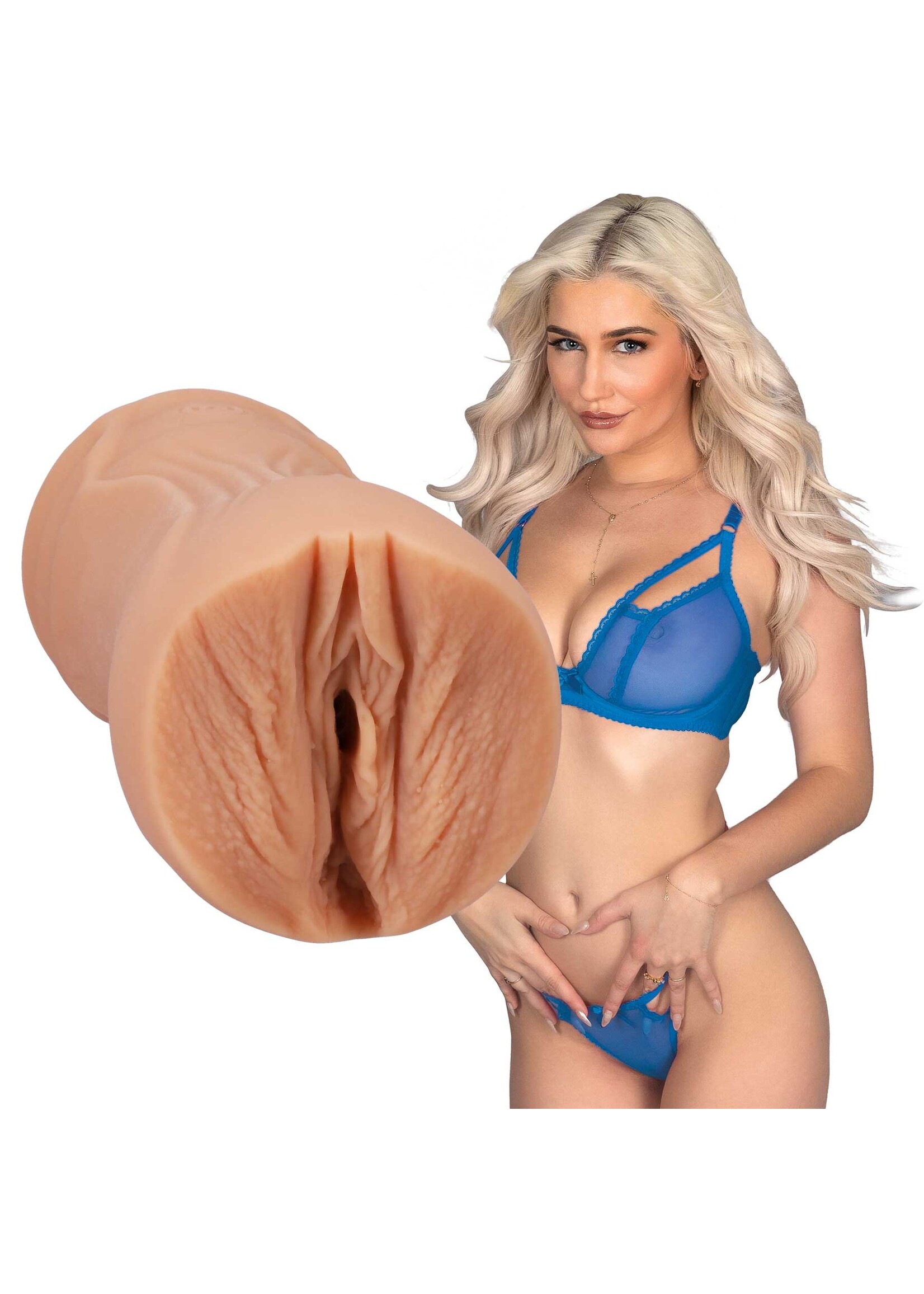 Doc Johnson Signature Strokers ULTRASKYN Pocket Pussy - Skye Blue