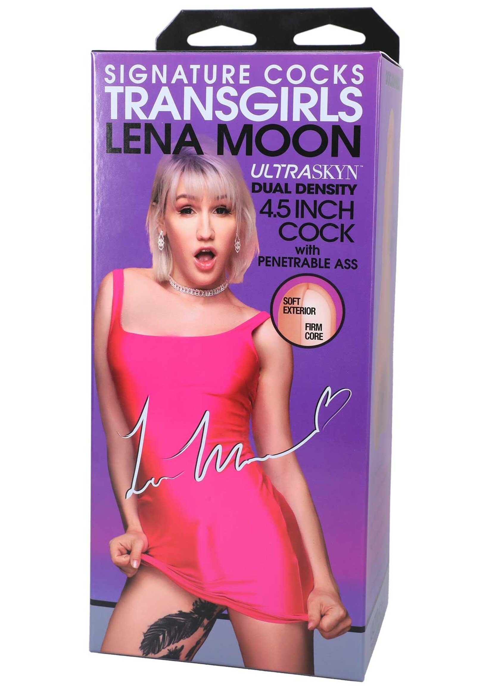 Doc Johnson Signature Cocks Transgirls Cock w/Penetrable Ass - Lena Moon