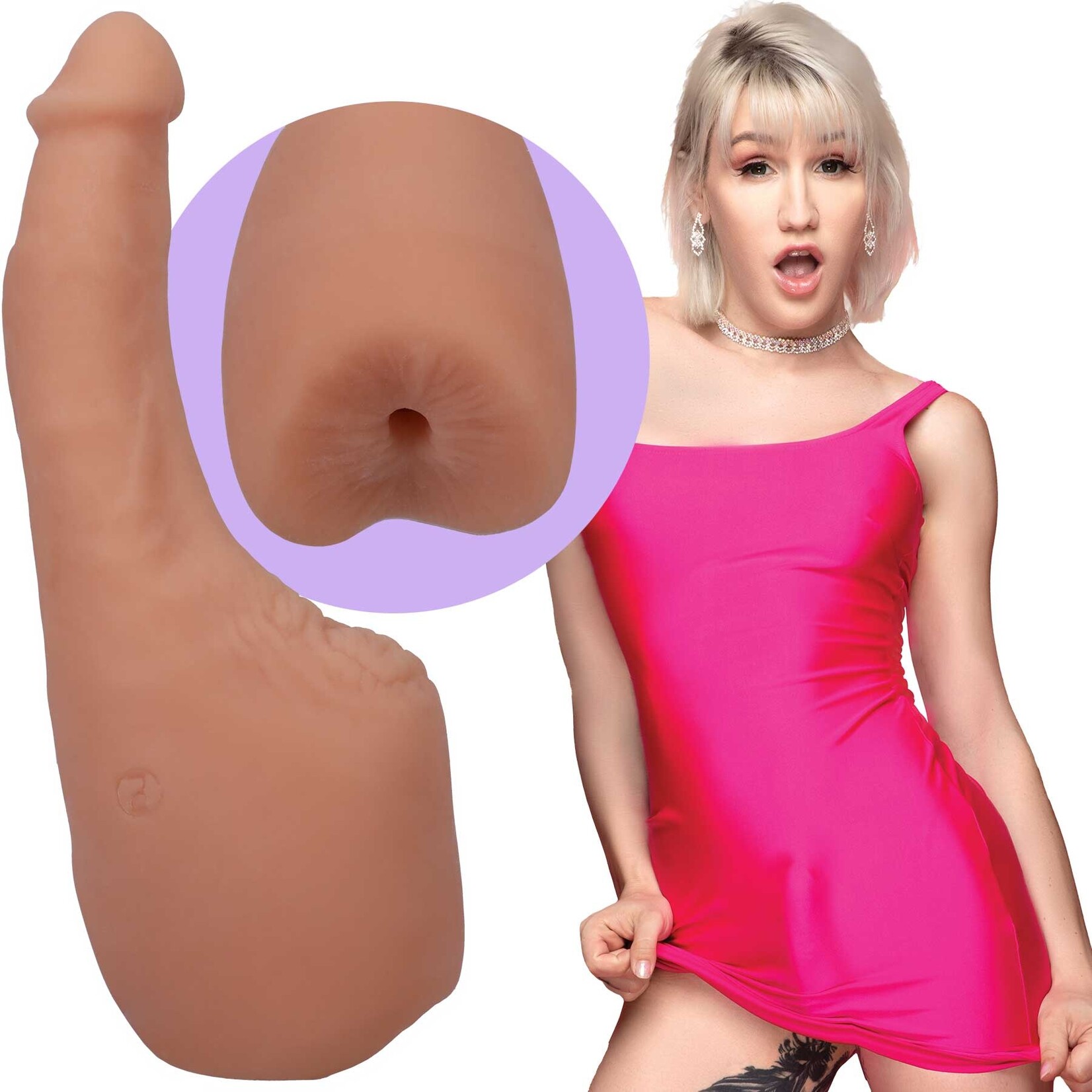 Doc Johnson Signature Cocks Transgirls Cock w/Penetrable Ass - Lena Moon