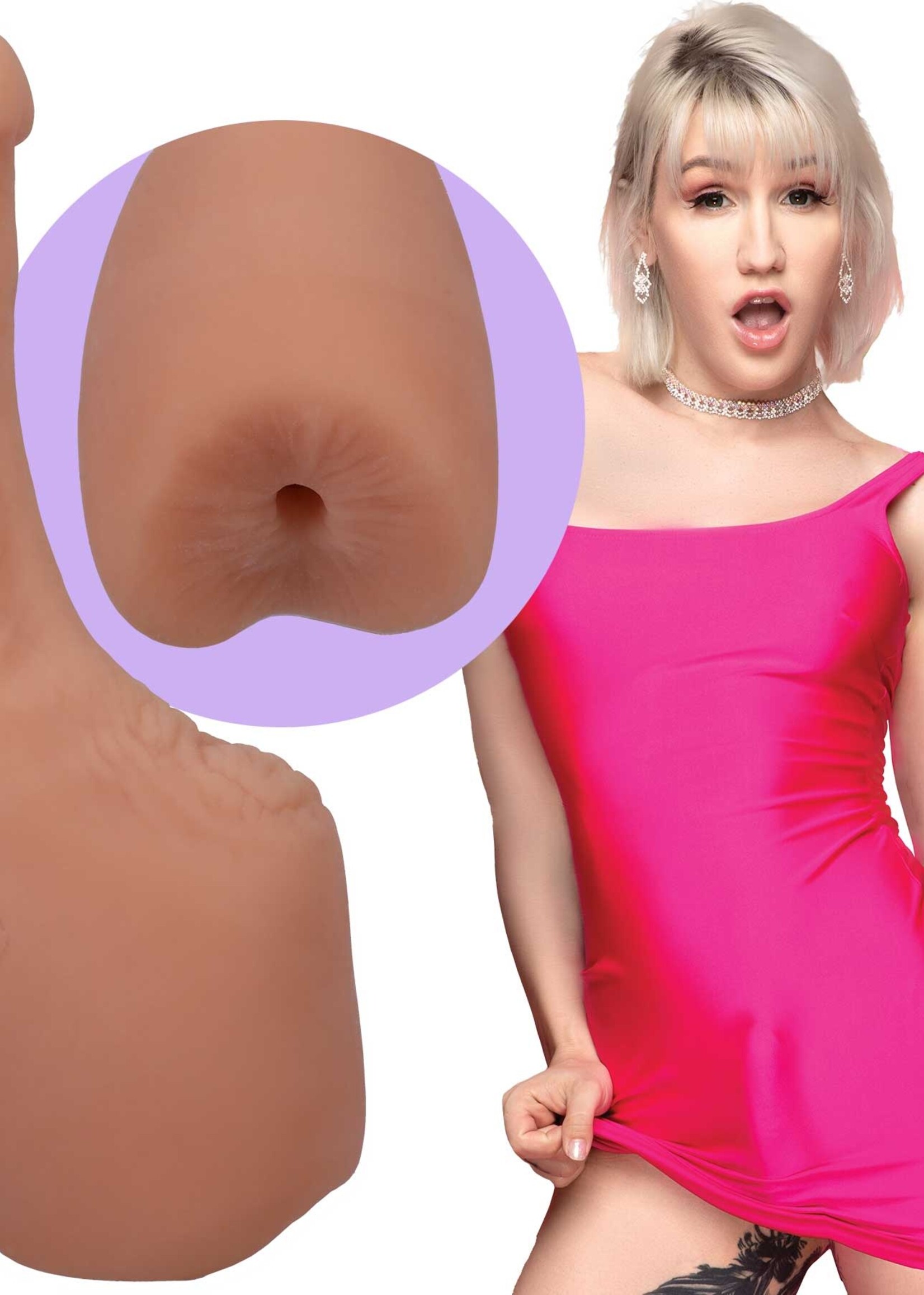 Doc Johnson Signature Cocks Transgirls Cock w/Penetrable Ass - Lena Moon