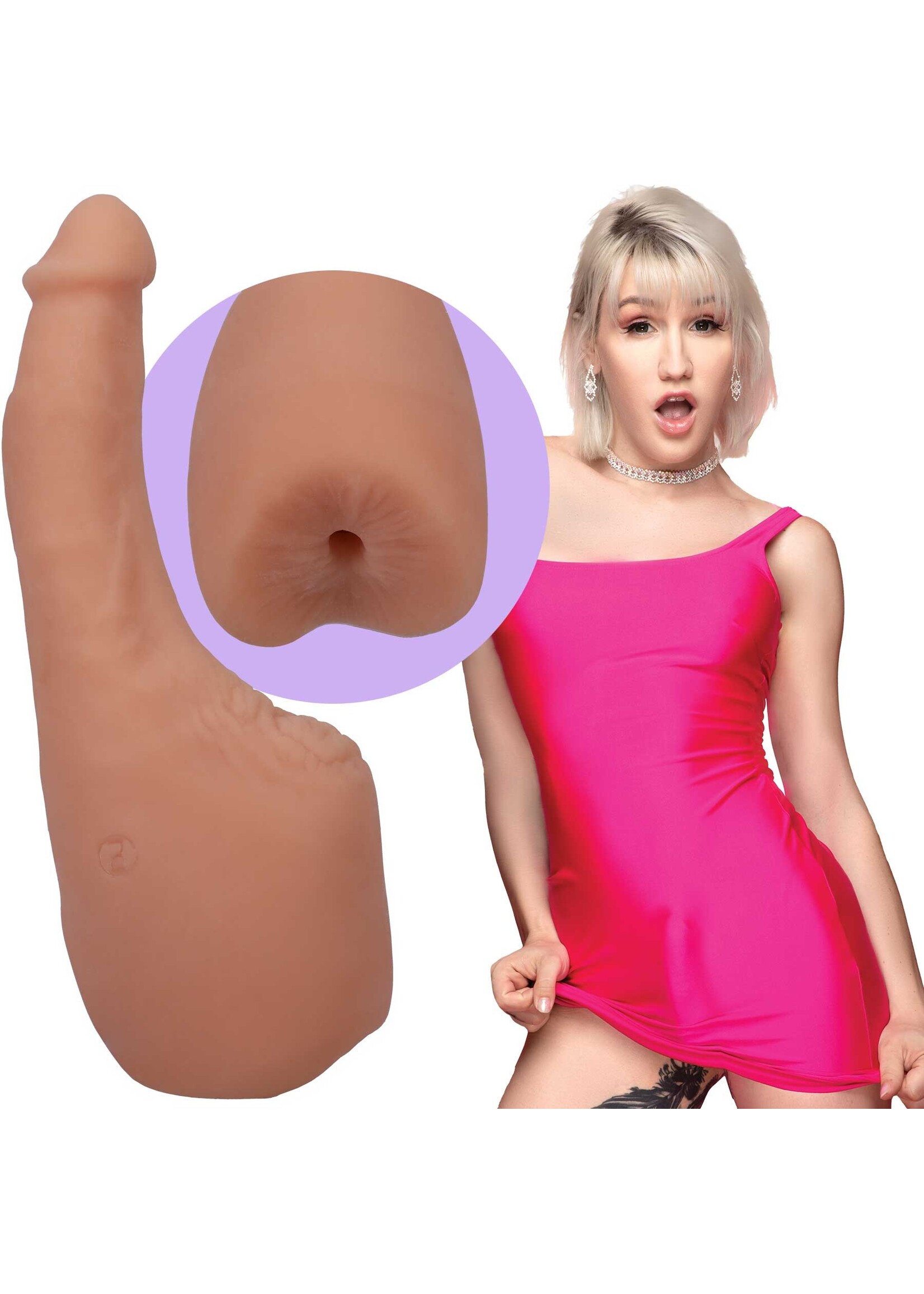 Doc Johnson Signature Cocks Transgirls Cock w/Penetrable Ass - Lena Moon