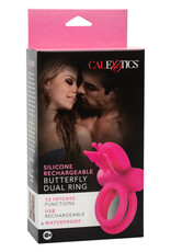 Calexotics Silicone Rechargeable Butterfly Dual Ring